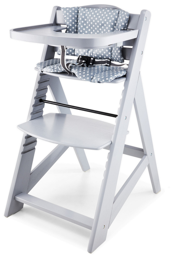 Dřevěná jídelní židle Moby-System WOODY - šedá barva