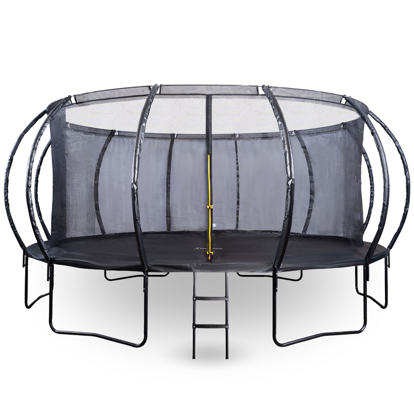 XXXL zahradní trampolína pro děti HyperMotion - 487 cm 16FT - s žebříkem a vnitřní sítí - pro dům a zahradu - max. 150 kg