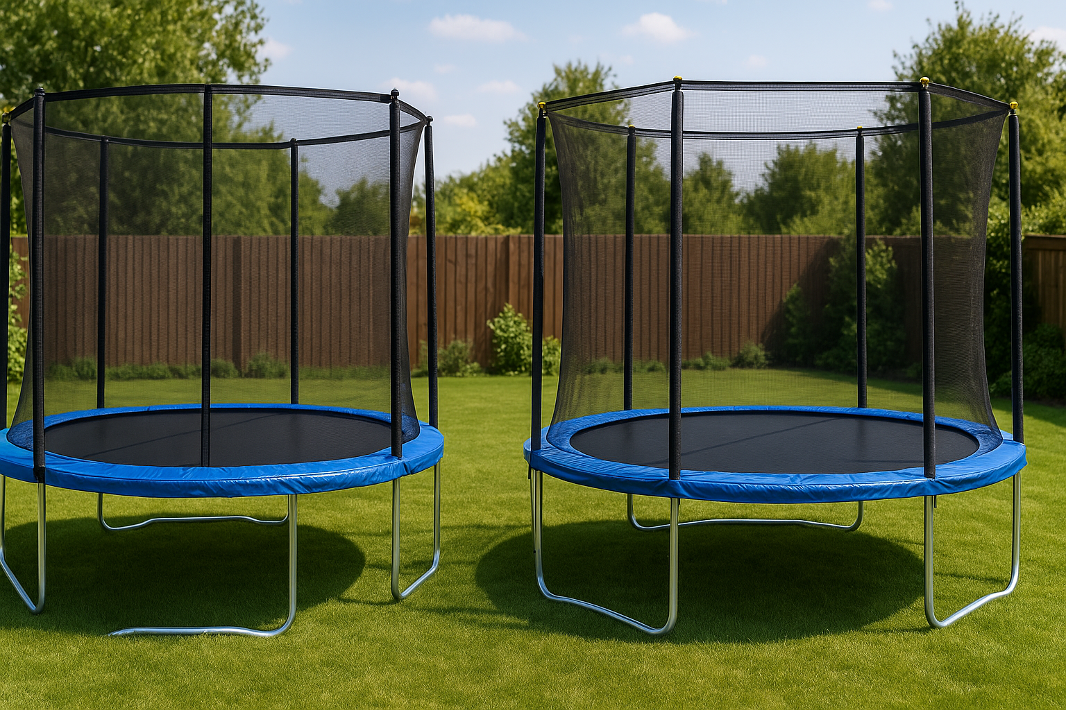 Trampolína s vnitřní nebo vnější sítí