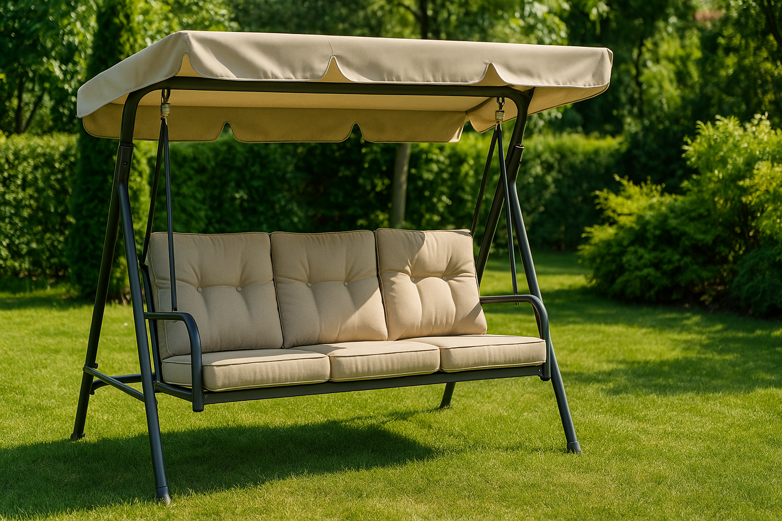 Třímístná zahradní houpačka - Popis a specifikace