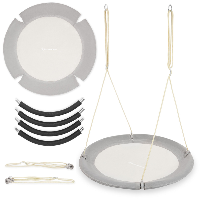 Houpačka HyperMotion Čapí hnízdo - průměr 100 cm, šedá barva