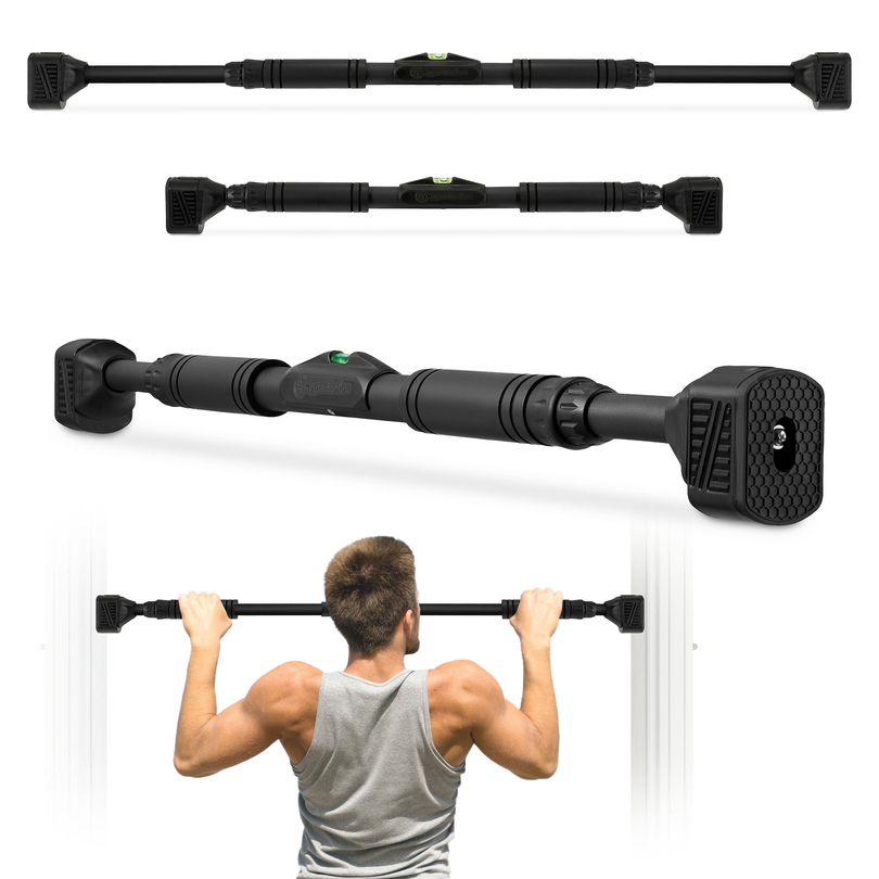 Nastavitelná hrazda HyperMotion 74-100 cm, 200 kg, černá