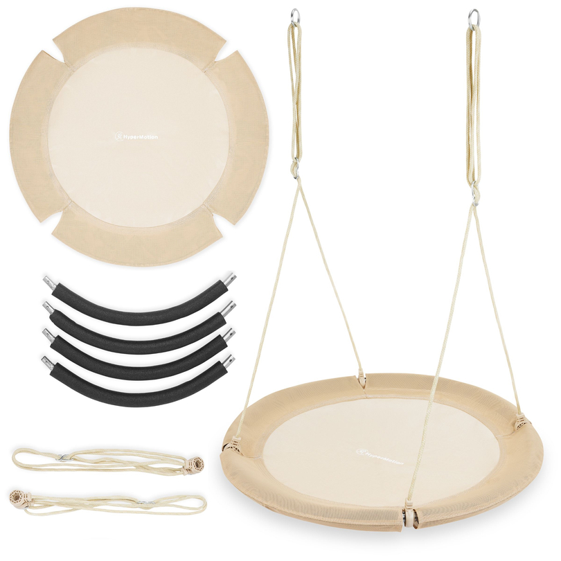 Houpačka HyperMotion Čapí hnízdo - průměr 100 cm, béžová barva boho