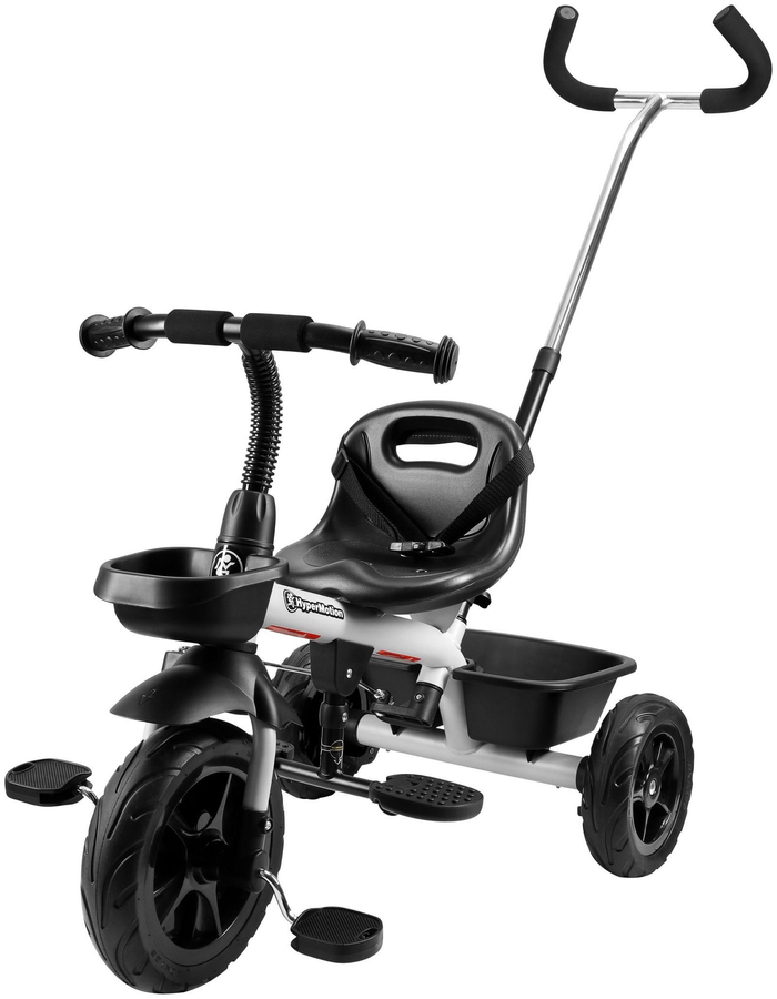 Tříkolka HyperMotion TOBI VECTOR - věčně nafouknutá kola + posunovač. Barva: světle šedá.